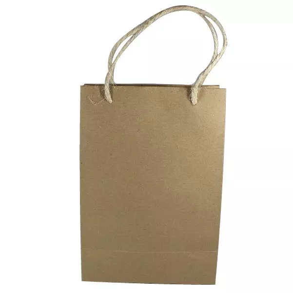 Bolsa en papel craft con  con manija de cabuya